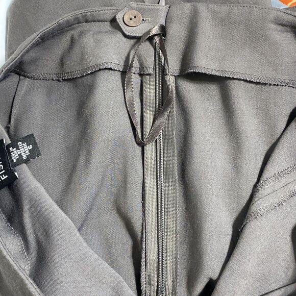 Eileen Fisher Pants Women's S Brown Gray Taupe Rye Wool Blend Side Zip 31X31.5 - Picture 3 of 6